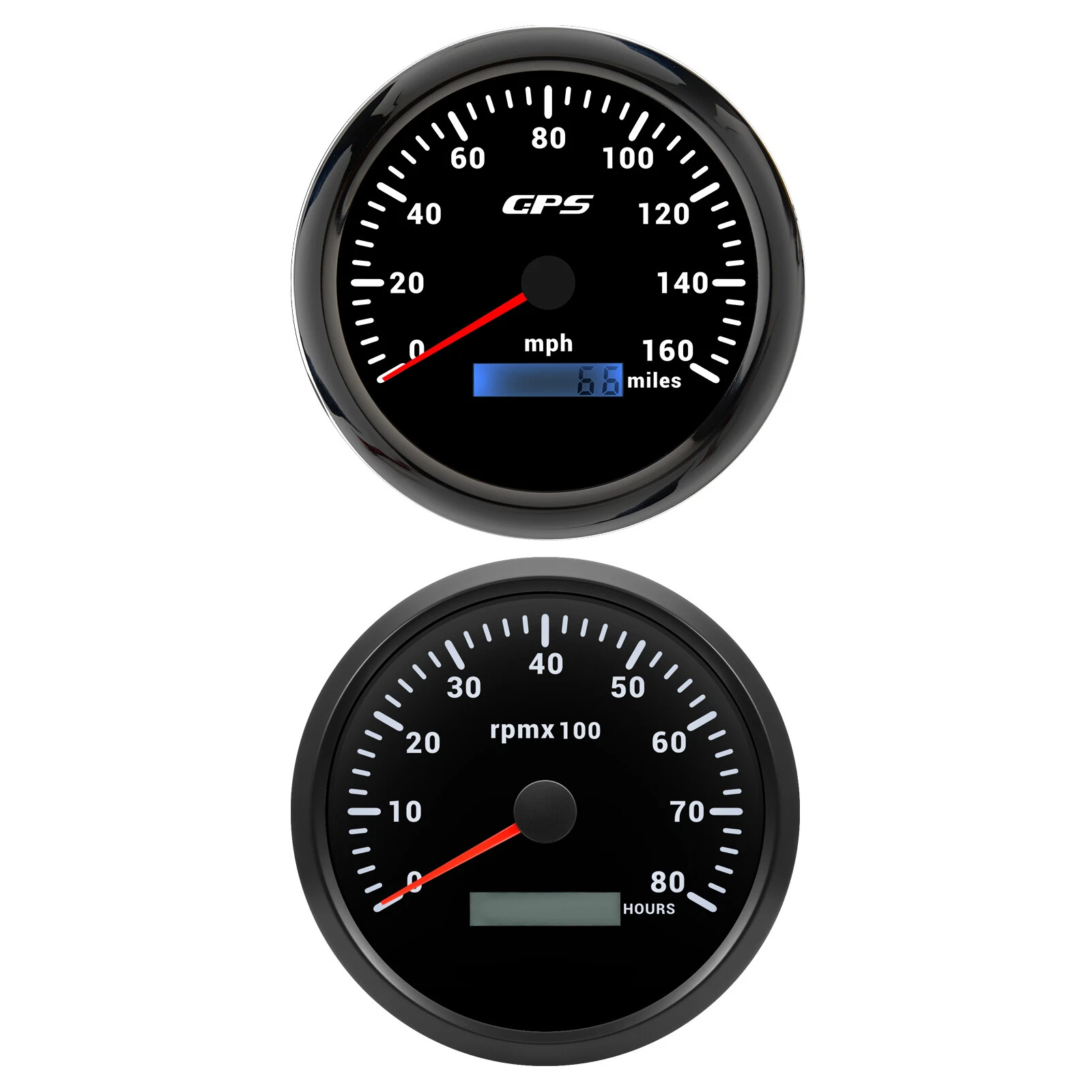 Haa672cd75f39499788cfe8ab58e8dff7v.jpg 110mm Waterproof GPS Speedometer 160MPH 110mm Tachometer 8000RPM Gauge for Boat - Image 1