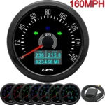 6 Gauge Set 85mm GPS Speedometer 160MPH Tachometer 7000RPM Waterproof Fuel Level Oil Pressure Water Temp Volt Gauge for Boat - Image 6