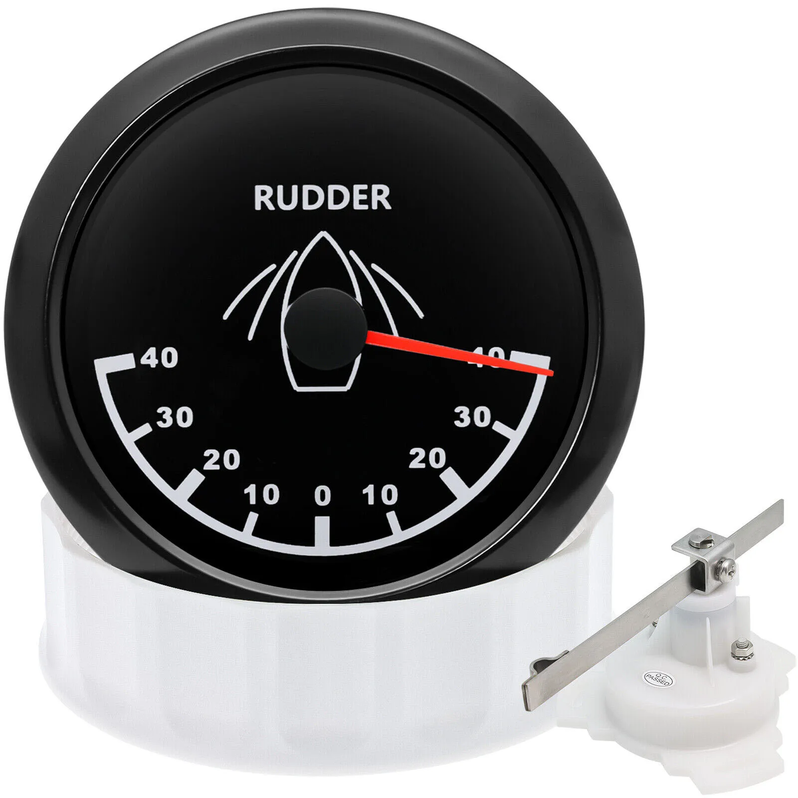 Hab8cc93df8b5432d90507e6cebd4b435L.webp 85mm Marine Rudder Angle Gauge Port-STBD 0-190ohms W/sensor for Car Boat Yacht - Image 1