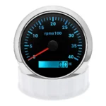 4000 RPM Black 7 Digital Backlights 85mm Diesel Tachometer RPM Gauge REV Counter With Hour Meter - Image 2