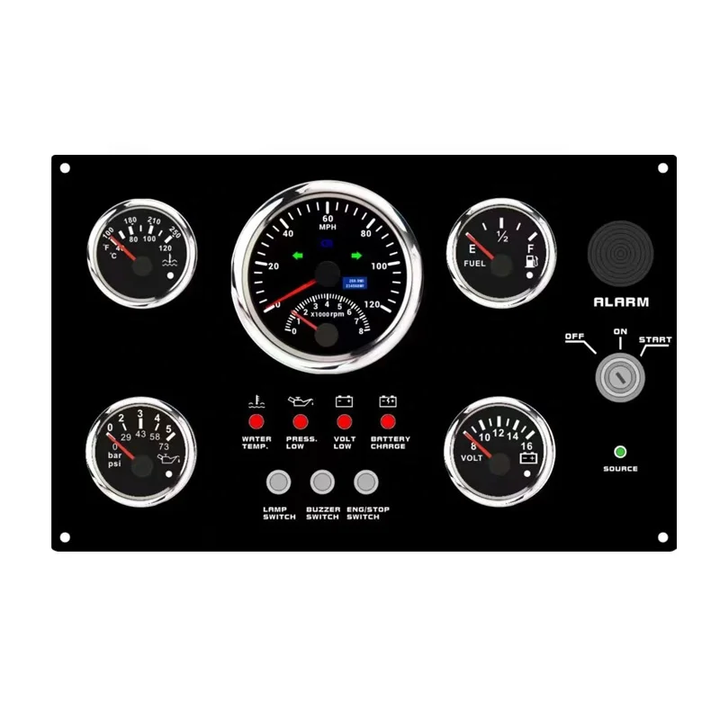 Hac286db7399641b29a07fbc83fbb3c42R.webp 300*190 mm Waterproof Marine Dashboard Switch Central Control Boat Instrument Panel - Image 1