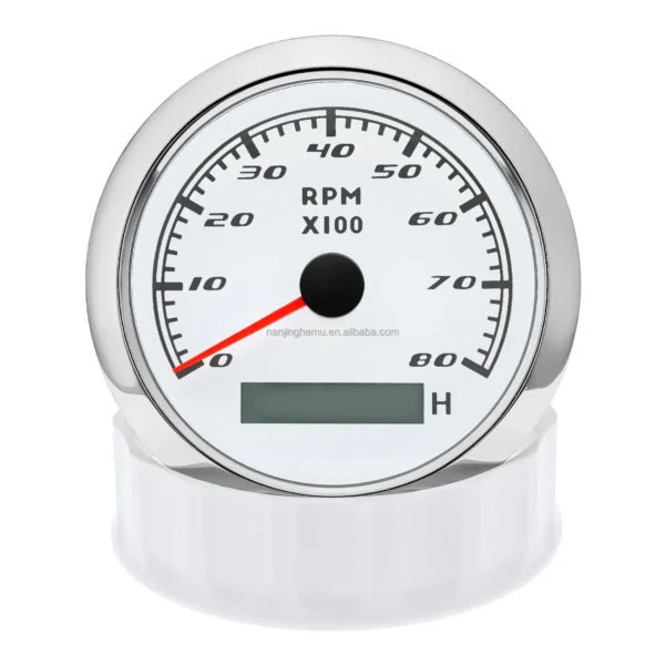 6000RPM Motorcycle LCD 7 Colors Backlight Meter Gauge Tachometer