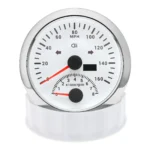 2 Gauge Set 85MM GPS Speedometer 0-160MPH 85mm 4in 1 Fuel Water Temp Press Volt - Image 2