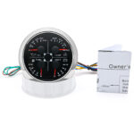 85mm 4 In1 Gauge Fuel Level Gauge Water Temp Oil Pressure Voltmeter Waterproof - Image 6