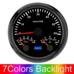 85mm Boat 3In 1 Gauge Tachometer Gauge 0-6000RPM Water Temp F Oil Pressure PSI - Image 2