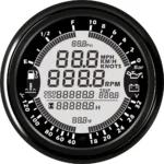 85mm GPS Speedometer Tachometer Hour Meter Hour Water Temp Fuel Level Oil Pressure Voltmeter 7 in 1 Full Set Gauge - Image 4