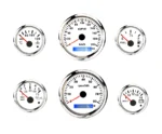 Gauge Set Speedometer Gauge 52mm 85mm Classic Series 6 Gauge Set Electrical Speedometer Tachometer Fuel Level Oil Pressure Water - Image 5