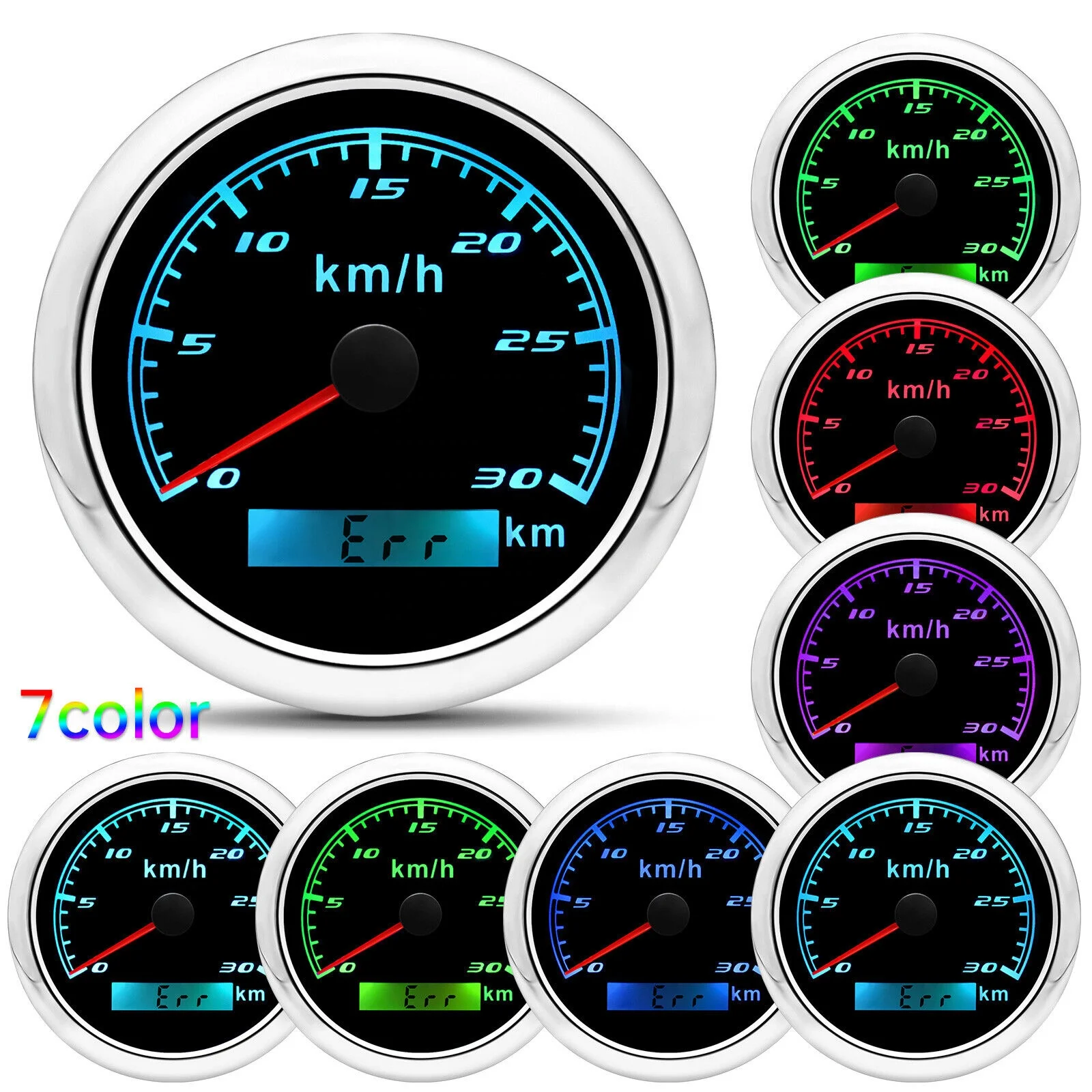 Hb0c15bb79986478d99785e15df1111cfQ.webp 85mm Digital GPS Speedometer 0-30Km/h Odometer Gauge for Car Boat Motorcycle - Image 1
