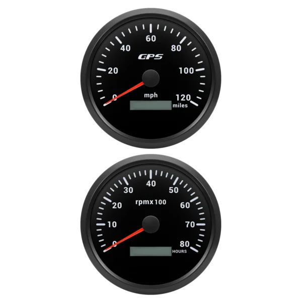110mm Waterproof GPS Speedometer 120MPH 110mm Tachometer 8000RPM Gauge for Boat