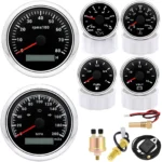 6 Gauge Set 85mm GPS Speedometer 200MPH Tachometer with Sensor for Boat Car ATV