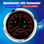85mm GPS Speedometer with Tachometer and Instrument Voltage/water Temperature/oil Pressure Three-in-one Pointer Meter - Image 5