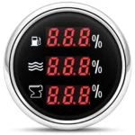 Digital 52mm 3in1 Multi-Function Digital Gauge Water Level Fuel Level Sewage Level Gauge