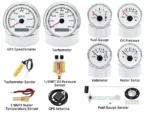 6 Gauge Set 85mm GPS Speedometer 120MPH Tachometer 8000RPM with Senders for Boat - Image 2