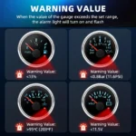 7 Gauge Set 7 Colors LED 85mm GPS Speedometer 0-120MPH Gauge for Car Marine Boat - Image 6