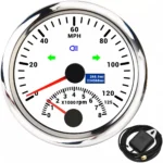 85mm GPS Speedometer 125MPH with Tachometer 8000RPM Gauge Waterproof for Boat