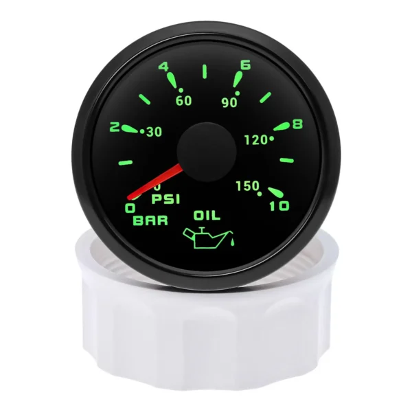 52mm Oil Pressure Gauge LED Meter 0-150Psi 0-10Bar & Sensor for Car Boat