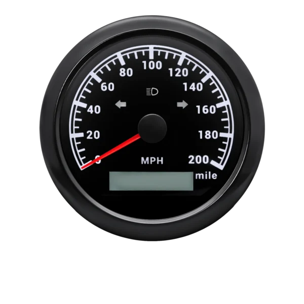 85MM 7 Colors LED Digital GPS Speedometer 0-200MPH With Turning Light for Car