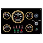 Marine Engine Instrument Gauge Panel Truck 5 Gauge Dash Cluster Panel Set White.Black. Compatible All Vessels - Image 2