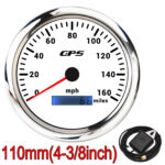 110mm Waterproof GPS Speedometer 160MPH Tachometer 8000RPM 2 Gauge SET for Boat - Image 2
