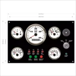 Marine Gauge Set Boat Instrument Panel - Image 2