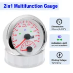 Own Logo 85mm Universal Auto Meter Speedometer and Tachometer 2 in 1 Gauge for Car - Image 3