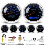 7 Gauge Set With Sensor 85mm GPS Speedometer 80MPH/120KM/H Tachometer Waterproof - Image 2