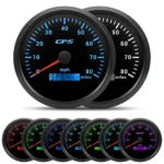 6 Gauge Set 110MM GPS Speedometer 80MPH Tacho 8000RPM & 52MM Fuel/Temp/Oil/Volt - Image 3