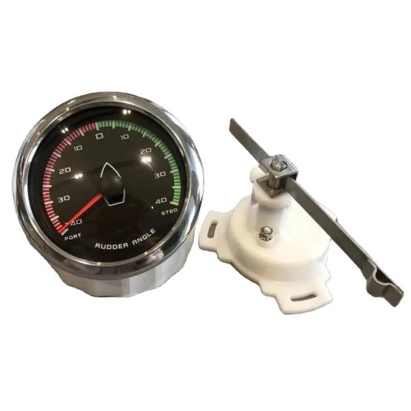 Hot Selling  Black With Sensor 85mm 0-190 Ohm Marine Rudder Angle Indicator