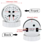 110mm 4 in 1 Multifunction Fuel Level 240-33ohms Water Temp Oil Pressure Volt - Image 5