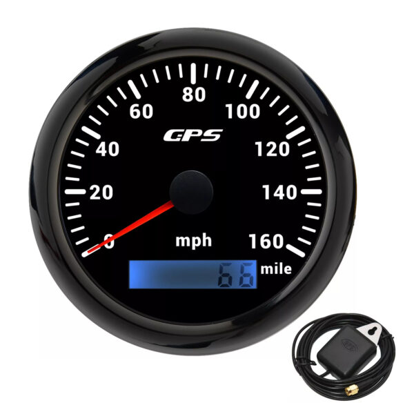 3-3/8 85mm GPS Speedometer 0-160MPH Odometer Gauge Waterproof Fit Boat Car ATV