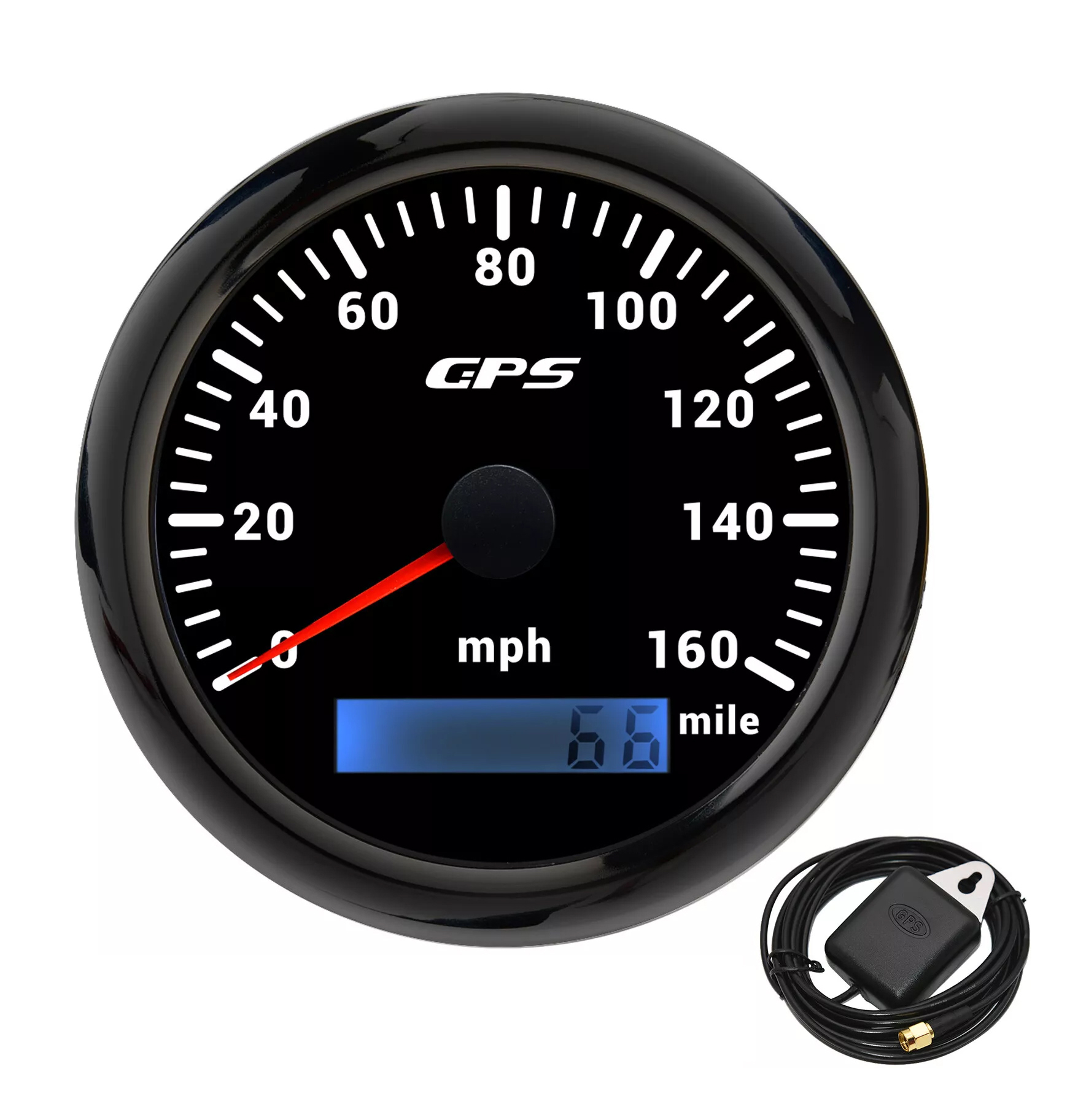 Hbc7cb4f2ac5840fb89568bf01b14c197R.jpg 3-3/8 85mm GPS Speedometer 0-160MPH Odometer Gauge Waterproof Fit Boat Car ATV - Image 1