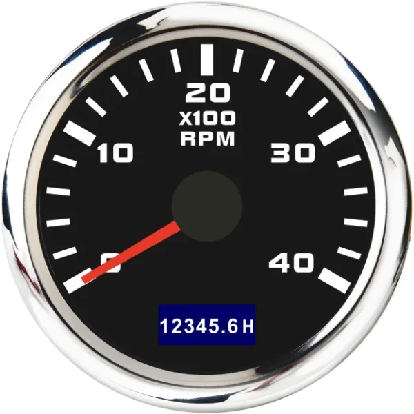 52mm 4000 RPM Electrical Tachometer with Digital Hour Meter