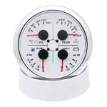 2024 85mm Four in One Hydraulic Oil Level Gauge Voltage Water Temperature Gauge 12v/24v Gauge