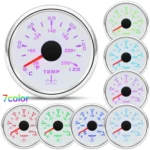 6 Gauge Set 85mm GPS Speedometer 0-120Km/H Tacho 52mm Fuel Temp Oil Pressure Volt - Image 4
