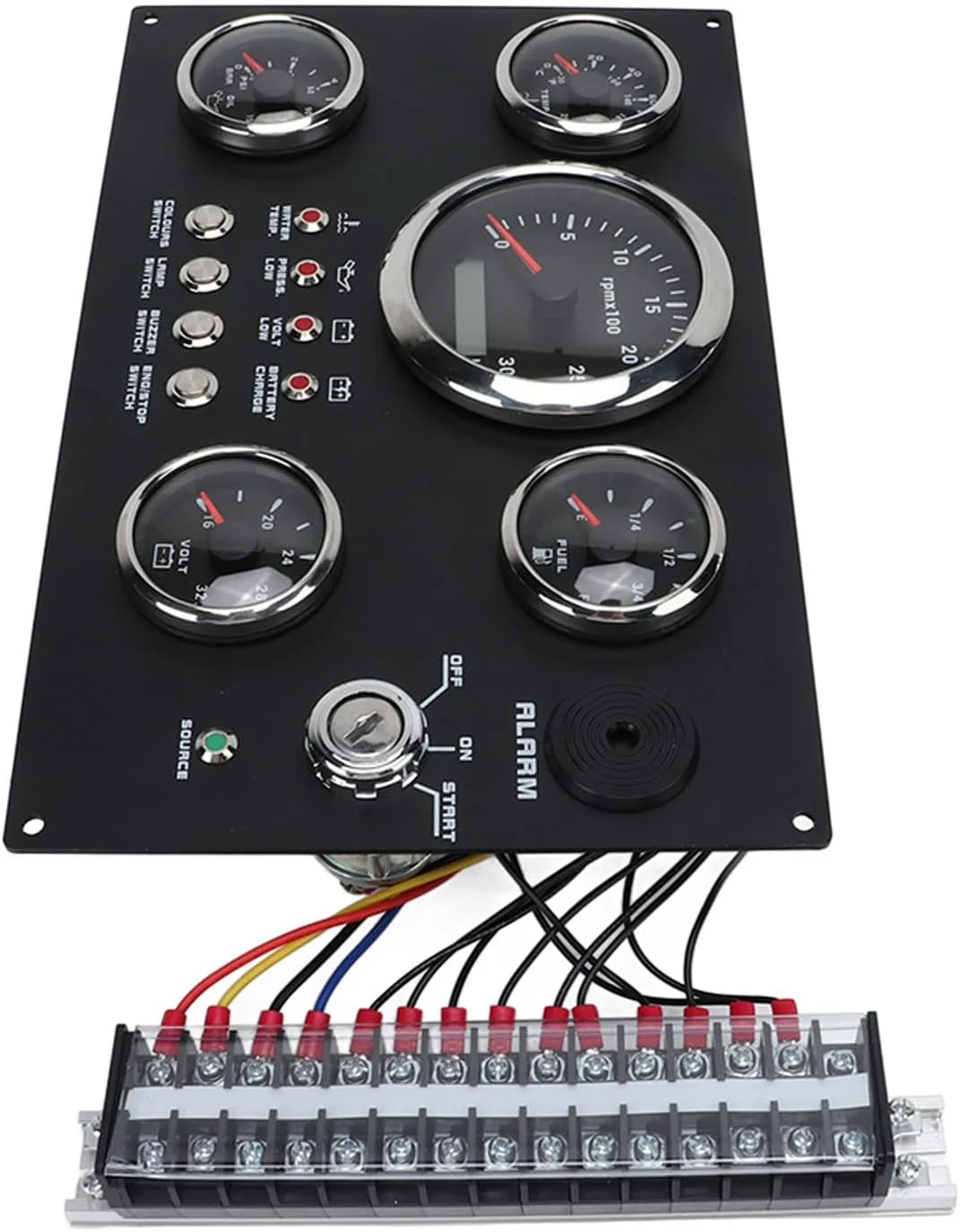 Hbfef77022e34425fbc8682992b2759d00.webp 12V Engine Dashboard Marine Boat Switch Panel - Image 1