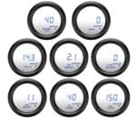 2 52MM LED Auto Digital Gauge Racing Car Tachometer RPM Boost Vacuum Oil Press Water Temp Oil Temp Gauge Full Set