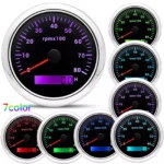 6 Gauge Set 85mm Car GPS Speedometer 200km/h Tachometer 52mm Fuel Level Water Temp Oil Pressure Volt - Image 6