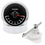 Black 85mm Rudder Angle Indicator Gauge Meter 0-190ohm with Red Backlight 9-32V for Marine Boat Vessels