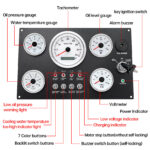 5 Gauges Set with Instrument Panel 0-3000 RPM Waterproof for Marine Boat Yacht - Image 2
