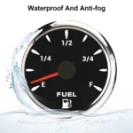 Marine Boat Fuel Level Gauge 240-33ohm 9-32V 52mm 316L Chrome Bezel with White - Image 2