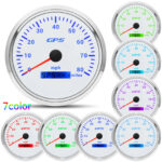 110mm GPS Speedometer 80MPH Tachometer 8000RPM Gauge SET 7 Colors LED for Boat - Image 2