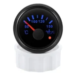 2 52MM Boat Car Oil Temp Gauge 50-150 Temperature Meter 7Colors LED With Alarm - Image 3