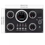 5 Gauge Set with Instrument Gauge Panel 0-7000RPM Tachometer for Marine Boat Yacht - Image 5