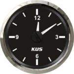 KUS Timetable Clock 12/24V Marine RV Universal White/Black