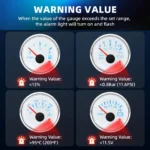 6 Gauge Set 85mm GPS Speedometer 0-80MPH 120KMH Tacho/Fuel/Oil/Temp/Volt with Senders - Image 6