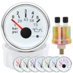 52mm 0-10Bar Pressure Gauge Meter Gauge for Boat Marine Sensor 1/8 NPT - Image 2