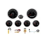 6 Gauge Set With Sensor 85mm GPS Speedometer 80MPH&Tacho 8000RPM Voltage Volt Water Temp Oil Pressure Fuel Level Gauge for Boat