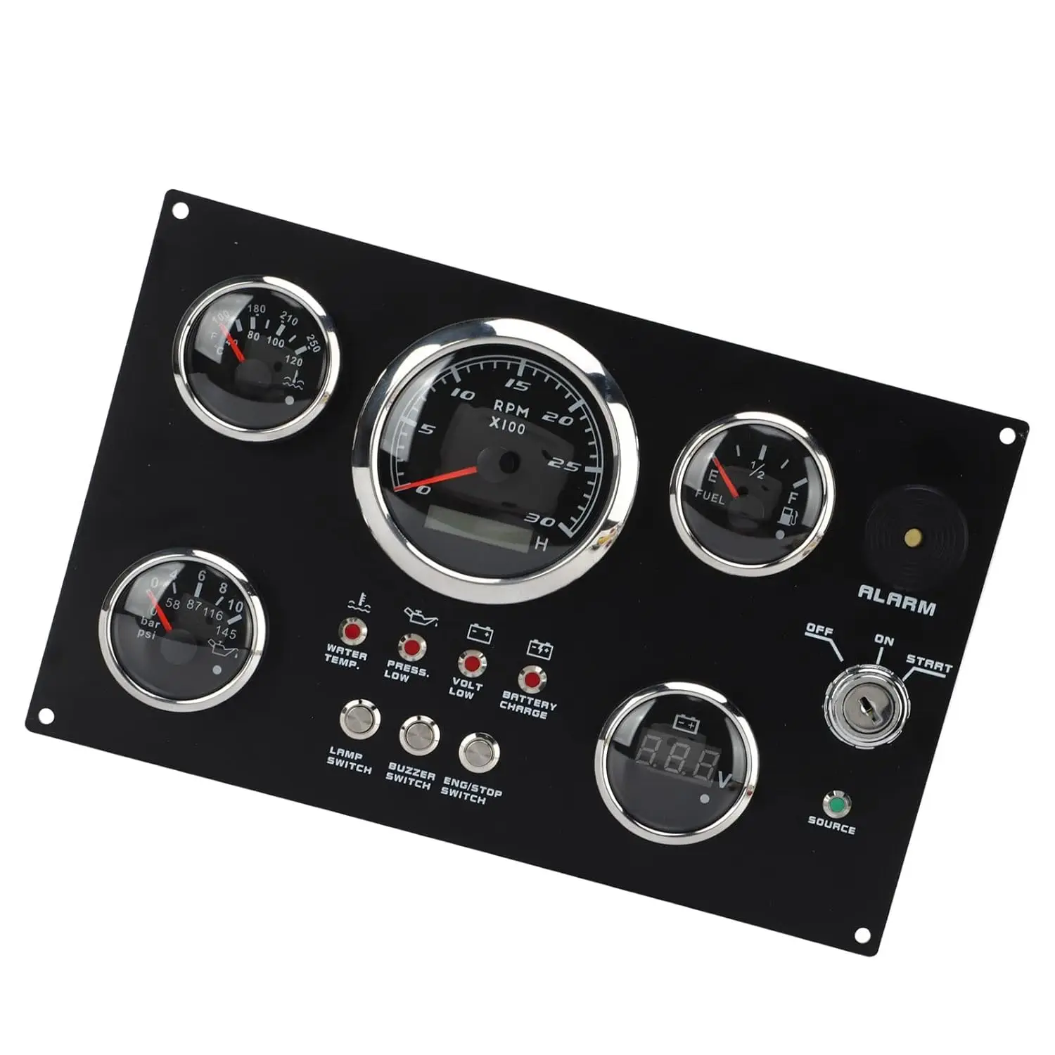 Hc9368dd80146493dbc1d44e25e32e07bu.webp Marine Gauge Dashboard Boat Instrument Panel - Image 1