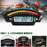 Multifunction Moto 12V Speedometer Lcd Digital Tachometer Odometer Water Temperature Fuel Gauge Motorcycle Meter - Image 4