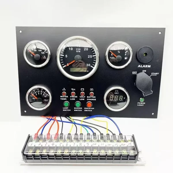 With Key Panel DC12V/24V Engine Gauge Auto Instrument Panel for Marine Boats